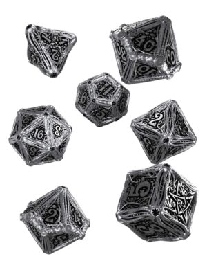 Q Workshop Metal Call of Cthulhu RPG Dice Set 7 Polyhedral Pieces