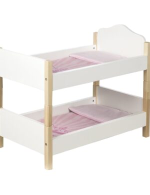 Roba Doll Bunk Bed Set: Scarlett - Crown & White - Includes Blankets & Pillow, Separable Bunk Bed, Children's Pretend Play, Ages 3+