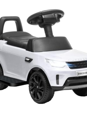 Qaba Land Rover Licensed 6V Ride on Push Car, 2 in 1 Sliding Car, Battery Powered Electric Car for Kids with Headlights Music Horn for 18-60 Months, White