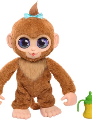 Just Play furReal Peanut The Playful Monkey Interactive Toy, 15-inch Realistic Plush, Kids Toys for Ages 4 Up